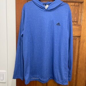 Adidas Blue Athletic Sweatshirt with Hood
